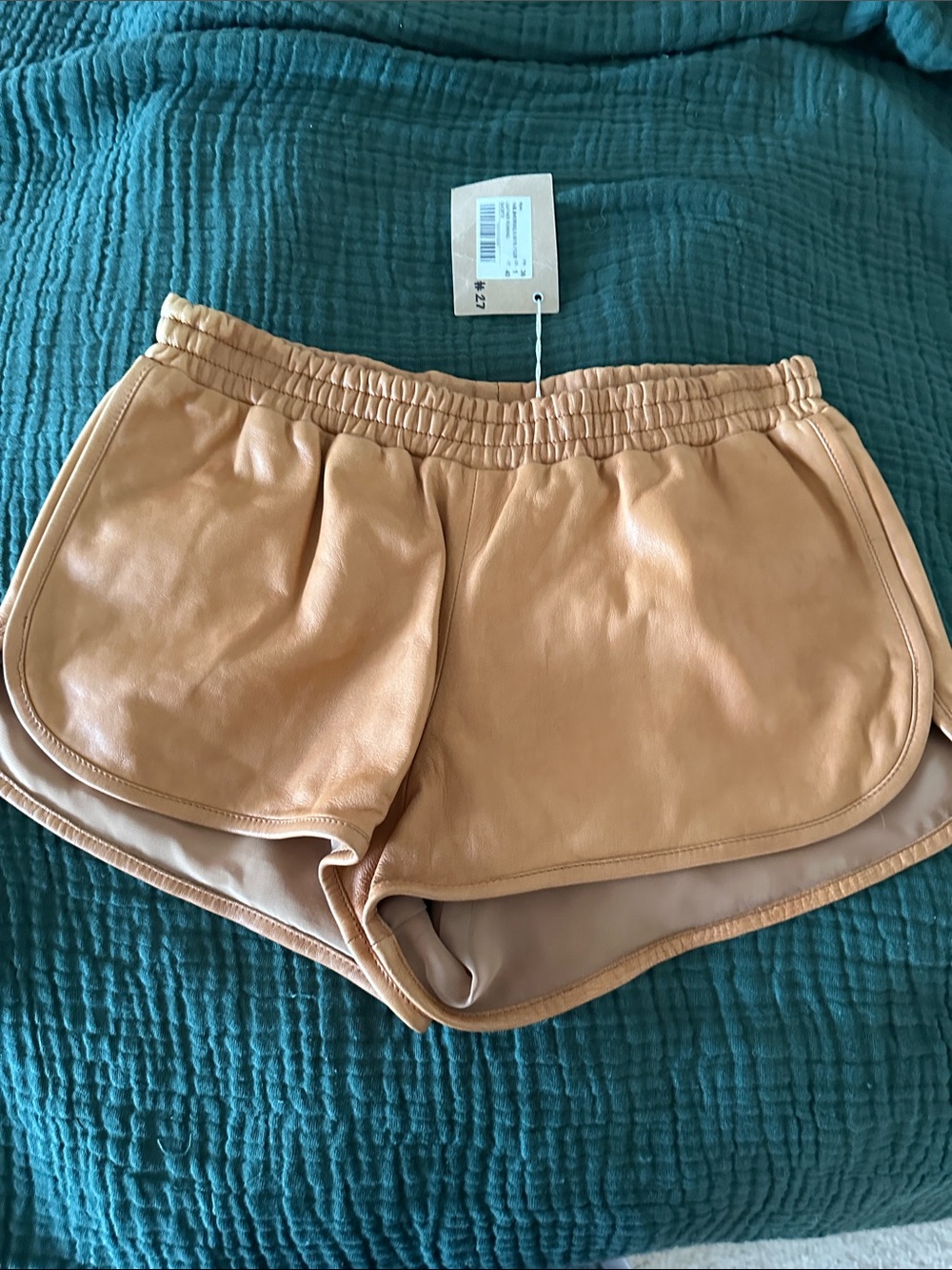 Band of Outsiders Leather Running Shorts